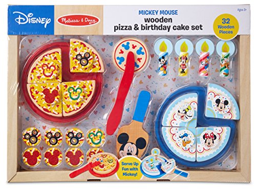 Melissa & Doug Mickey Mouse Wooden Pizza & Birthday Cake Set - Click to Buy