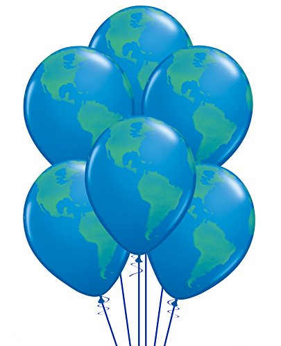 Qualatex Globe Biodegradable Latex Balloon, 11-Inch (12-Units) - Click to Buy