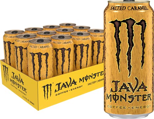 Monster Energy Java Monster Salted Caramel, Coffee + Energy Drink, 15 Fl Oz (Pack of 12) - Click to Buy