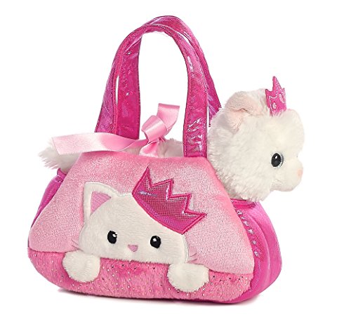 Aurora Peek A Boo Princess Kitty Fancy Pals Purse with 8" Plush Stuffed Animal, Pink - Click to Buy