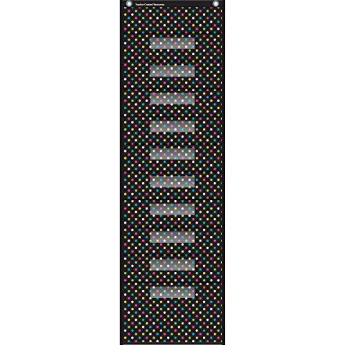 Teacher Created Resources Chalkboard Brights 10 Pocket File Storage Pocket Chart (20736)