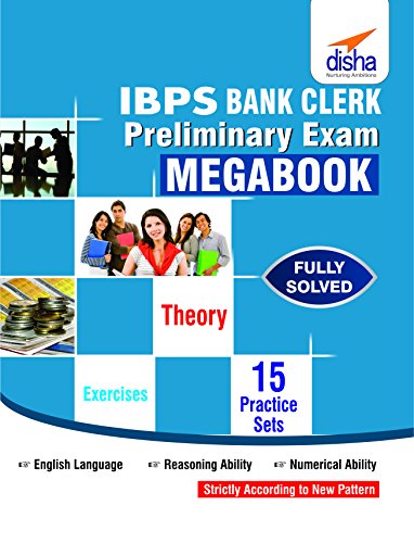 IBPS Bank Clerk Preliminary Exam MegaBook - (Guide + 15 Practice Sets) (English) - Click to Buy