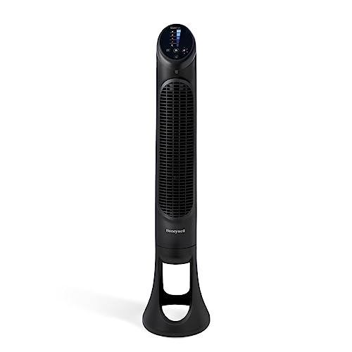 Honeywell HYF260BC QuietSet® Whole Room 40” Tall Tower Fan Home, Bedroom, Office, 75° Oscillation, Remote Control, 5 speeds, Slim Profile, Auto Shut-Off, Portable, Easy-to Use Controls, Black - Click to Buy