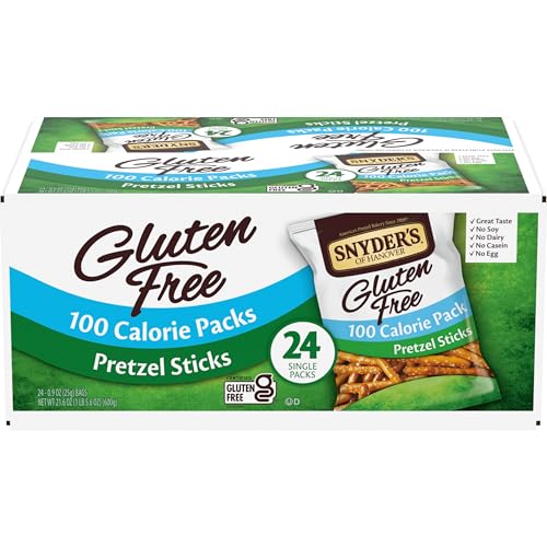 Snyder's of Hanover Gluten Free Pretzel Sticks, 100 Calorie Individual Packs, 24 Ct - Click to Buy