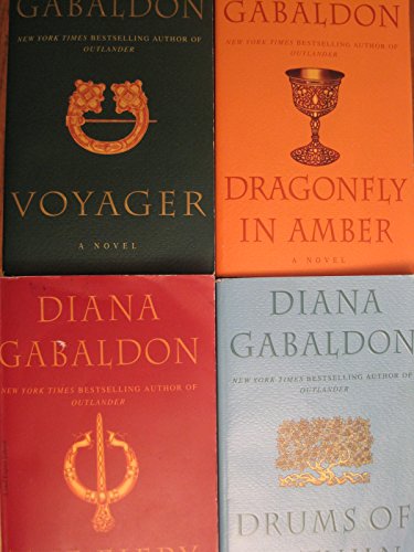 Diana Gabaldon Book Set (Four Books: The Fiery Cross, Dragonfly in Amber, Drums of Autumn, Voyager) - Click to Buy