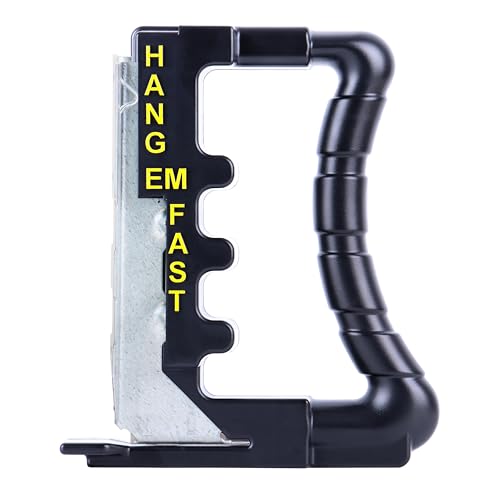 Hang Em Fast Tool - Metal Joist Hanger Installation Jig - Lightweight Durable Ergonomic - Fast & Easy - Deck, Floor System, Small Truss - for Dimensional Lumber Sizes 2x6 2x8 2x10 2x12