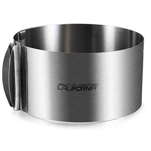 Cade Stainless Steel 6 to12 Inch Adjustable Cake Mousse Mould Cake Baking Cake Decor Mold Ring by CALIFORNIA CADE ELECTRONIC - Click to Buy