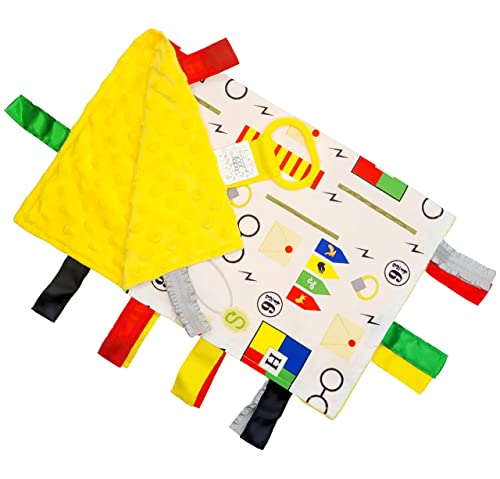 Baby Jack & Co 14x18” Wizard Lovey Tag Toys for Babies - Muggles - House Colors - Learn Wizardry - Soft & Safe - Learn Shapes & Colors - Ideal Baby Toy & Baby Gift - BPA Free w/Stroller Clip - Click to Buy
