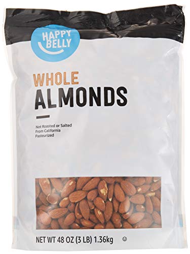 Amazon Brand - Happy Belly Whole Raw Almonds, 48 ounce (Pack of 1) - Click to Buy