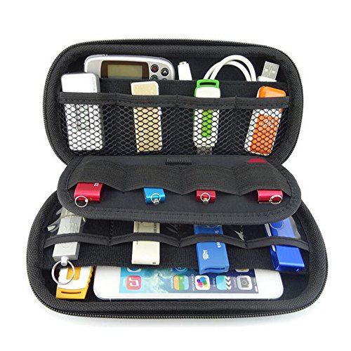 Agile-Shop Multifunction Big Capability USB Flash Hard Drives Case Bag for U Disk USB Drive SD Memory Card with Credit Card Slot Holder, Black - Click to Buy