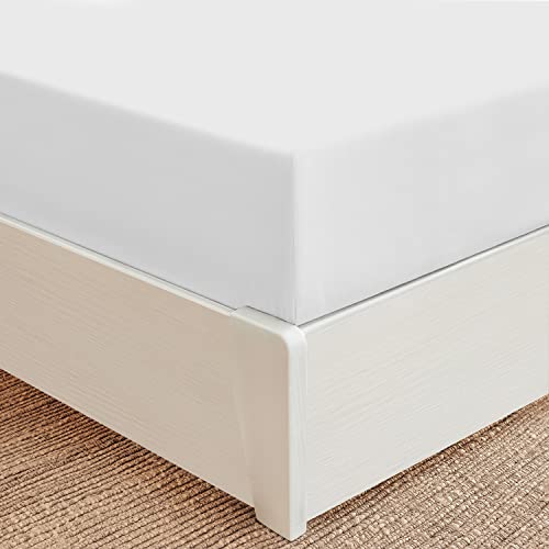 Mellanni Drap-Housse Double XL – 1800-1 Drap-Housse Simple XL Uniquement (lit Simple XL, Blanc) - Click to Buy