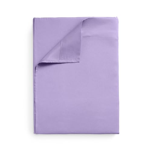 Mellanni Twin XL Size Flat Sheet - Iconic Collection Bedding - Hotel Luxury, Extra Soft, Cooling - Wrinkle, Fade, Stain Resistant - 1 Flat Sheet Only (Twin XL, Violet) - Click to Buy