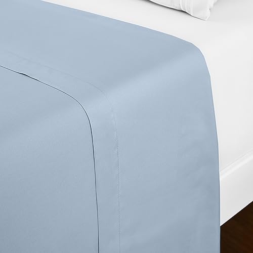 Mellanni Drap plat King size, collection emblématique, drap de dessus de qualité hôtelière, extra doux et rafraîchissant, facile d'entretien, infroissable, résistant à la décoloration et aux taches, 1 - Click to Buy