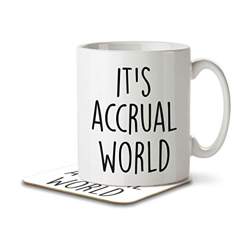 The Inky Penguin - It's Accrual World - Accountant, Accounting Colleague Gift Mug and Coaster, Ceramic, 11fl. oz. - Click to Buy