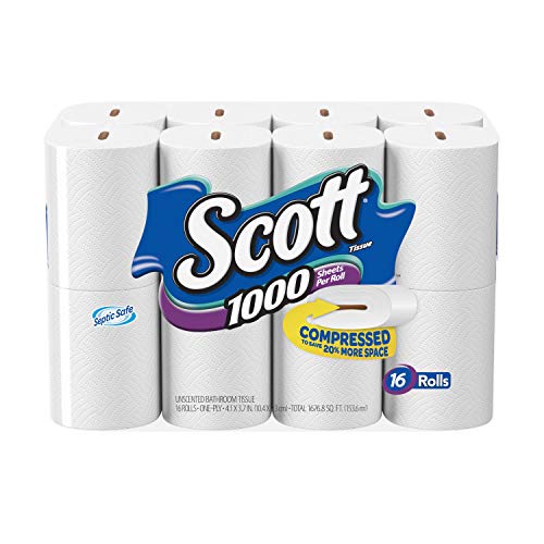 Scott 1000 Sheets Per Roll Toilet Paper, 32 Rolls, Bath Tissue - Click to Buy
