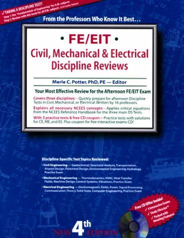 FE/EIT Discipline Review : Civil, Mechanical, Electrical (2000-08-01) - Click to Buy