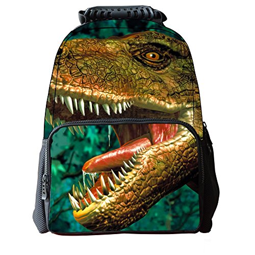 Skymoon Children's 3D Animal Dinosaur School Backpacks (16 Inch,Green Dinosaur) - Click to Buy