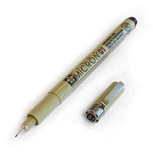Sakura Pigma Micron 01 - Pigment Fineliners 0.25mm Black [Pack of 3]