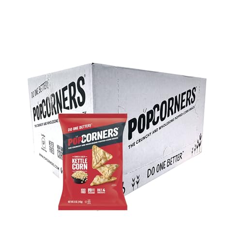 Popcorners Sweet & Salty Kettle Corn Popped Corn Snacks, Gluten Free, Non-GMO, 7oz bags (Pack of 12), Carnival Kunce Pack (ASINPPOTLMCM2950)