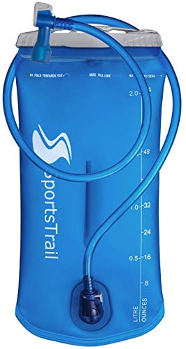 Poche à eau, 2 litre, réservoir d'eau, eau vessie, Sac d'hydratation vessie, Approuvé par la FDA, sans goût et sans BPA en TPU Matériau, grande ouverture, tube de dégagement rapide et 3 pcs Kit de nettoyage - Click to Buy