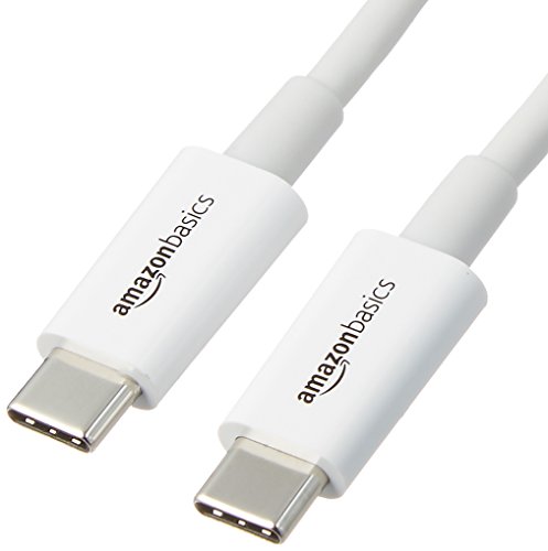Amazon Basics USB-C to USB-C Fast Charger Cable, 480Mbps Speed, USB-IF Certified, for Apple iPhone 16/15, iPad, Samsung Galaxy, Tablets, Laptops, 9 Foot, White - Click to Buy