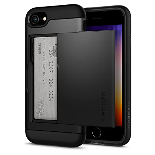 Spigen iPhone SE 2022 Case, Designed for iPhone SE Case 2022, iPhone SE 2020 Case, SE 3, iPhone 8 Case, iPhone 7 Case Slim Armor CS - Black - Click to Buy