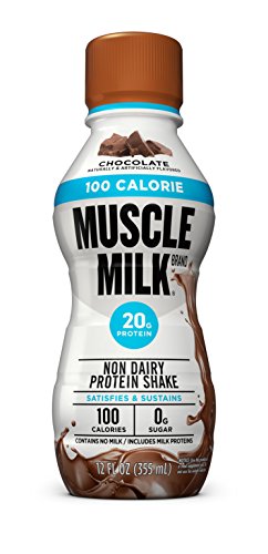 Muscle Milk 100 Calorie Protein Shake, Chocolate, 20g Protein, 12 FL OZ, 12 Count - Click to Buy