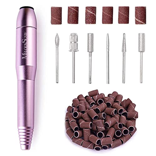 MelodySusie Portable Electric Nail Drill,Compact Efile Electrical Professional Nail File Kit for Acrylic, Gel Nails, Manicure Pedicure Polishing Shape Tools Design for Home Salon Use, Purple - Click to Buy