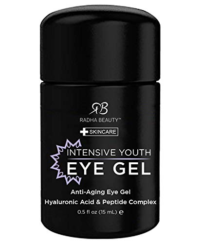 Radha Beauty Eye Cream for Puffiness, Dark Circles, Wrinkles and Bags - The Most Effective Eye Gel for Every Eye Concern - All Natural Ingredients - 0.5 fl oz - Click to Buy