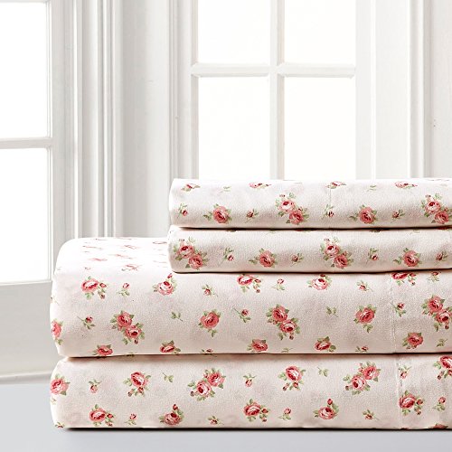 Modern Threads Silky Soft Microfiber and Wrinkle Free Sheets - Luxurious Microfiber Bed Sheets Includes Flat Sheet, Fitted Sheet with Deep Pockets, & Pillowcases Ivory, King
