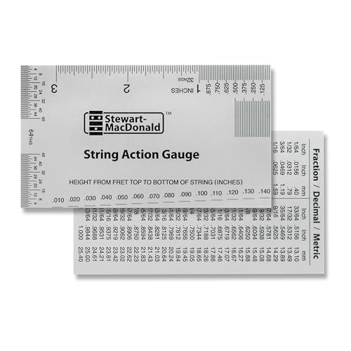 StewMac String Action Gauge And Ruler, Inches, Stainless Steel - Designed by StewMac, The Original measuring tool for acoustic and electric guitar, and bass setup - Click to Buy
