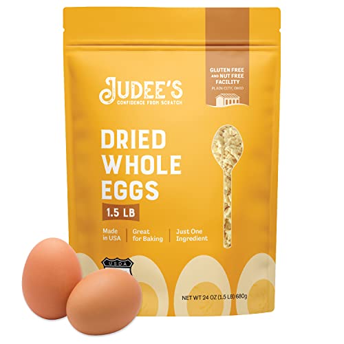 Judee’s Dried Whole Egg Powder 1.5 lbs - Baking Supplies - Delicious and 100% Gluten-Free - Great for Breakfast, Baking, and Camping Meals - Simplifies Outdoor Cooking Preparation - Click to Buy