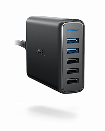 Anker Quick Charge 3.0 63W 5-Port USB Wall Charger, PowerPort Speed 5 for Galaxy S10/S9/S8/S7/S6/Edge/+, Note 8/7 and PowerIQ for iPhone XS/Max/XR/X/8/7/6s/Plus, iPad, LG, Nexus, HTC and More - Click to Buy