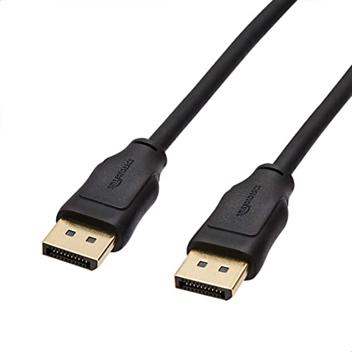 Amazon Basics DisplayPort to DisplayPort 1.2 Cable with 4K@60Hz, 2K@165Hz, 2K@144Hz Video Resolution - 3 Feet - Click to Buy