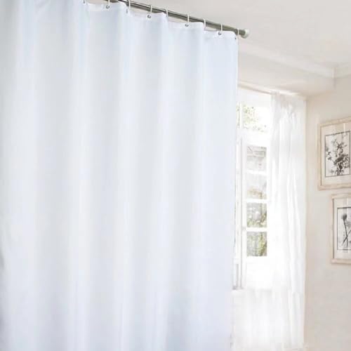 Ufaitheart 36" Width x 78" Height Shower Curtain Extra Long Curtains, Waterproof Shower Stall Shower Curtain Fabric, Pure White