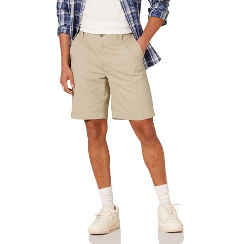 Amazon Essentials Men's Classic-Fit 9" Chino Short, Khaki, 36 - Click to Buy