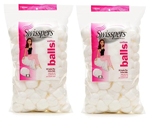 Swisspers Super Jumbo Large Cotton Balls, 140 Count, 2 Pack (Includes 280 Jumbo Plus Size Hypoallergenic Cotton Balls Total) - Click to Buy