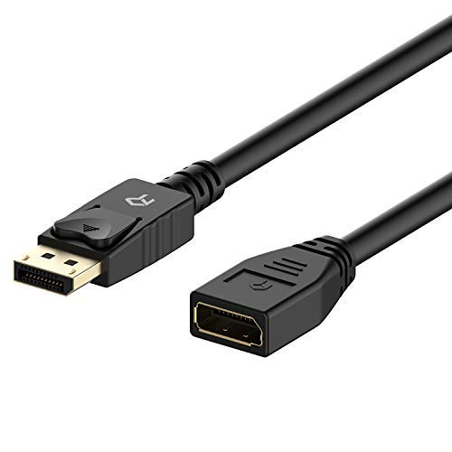 Rankie Verbindungskabel Displayport Stecker auf Buchse Verlängerungskabel, 1,8m, Schwarz - Click to Buy