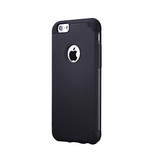 AILUN Phone Case for iPhone 6s,iPhone 6,Soft Interior Silicone Bumper&Hard Shell Solid PC Back,Shock-Absorption&Skid-Proof,Anti-Scratch Hybrid Dual-Layer Slim Cover[Black] - Click to Buy
