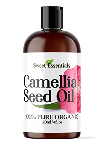 Sweet Essentials Organic Camellia Seed Oil | Imported From Japan | 4oz Bottle | 100% Pure | 100% Organic | For Hair & Skin Use | Japanese Beauty Oil | Camellia Oleifera - Click to Buy