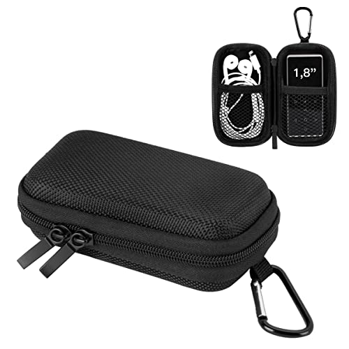 AGPTEK Durable MP3 Player Case, Portable Clamshell Headphones Cover,Holder with Metal Carabiner Clip for MP3 Players,USB Cable,Earphones,Memory Cards,U Disk,Lens Filter,Keys,Coins,Black - Click to Buy