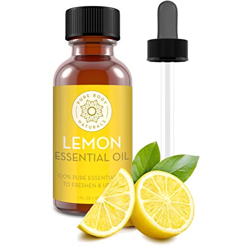 Pure Body Naturals Lemon Essential Oil, 1 fl oz - 100% Pure & Undiluted Lemon Oil for Diffuser and DIY - Natural Deodorizer, Laundry Freshener, Household Cleaner and Degreaser - Click to Buy