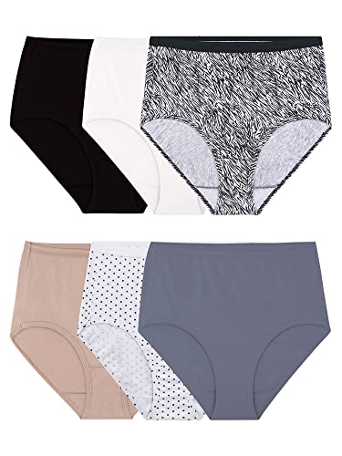 Fruit Of The Loom Women's 6 Pack Comfort Covered Cotton Brief Panties - Click to Buy