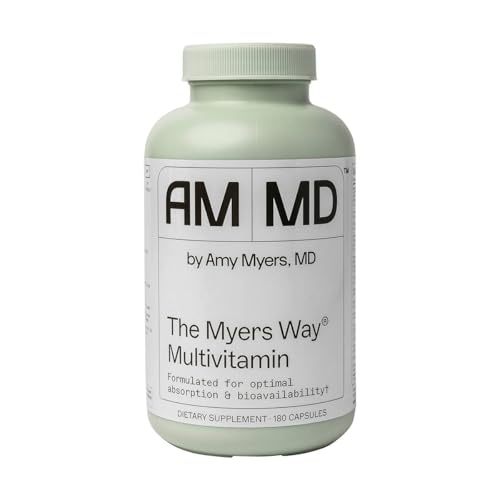 Amy Myers MD Multivitamin for Women and Men, Immune and Thyroid Support, Stress Relief - Activated B Vitamins, Zinc, Selenium, Iodine - Rich in Nutrients and Minerals, Increase Energy Levels 180 Caps