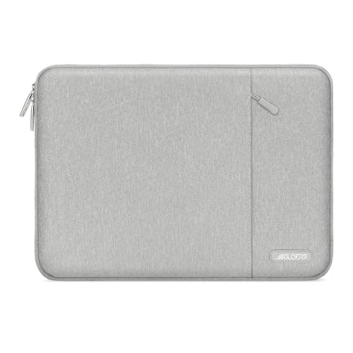 Mosiso Polyester Vertical Style Water Repellent Laptop Sleeve Case Bag Cover with Pocket for 13-13.3 Inch MacBook Pro, MacBook Air, Notebook, Gray - Click to Buy