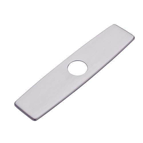 Fapully 10.23'' Kitchen Sink Faucet Hole Cover Deck Plate Escutcheon Brushed Nickel - Click to Buy