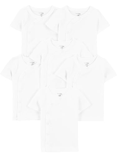 Simple Joys by Carter's Simple Joys by Carter's Baby 6-Pack Side-Snap Short-Sleeve Shirt, White, 0-3 Months - Click to Buy