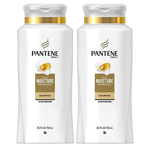 Pantene Pro-V Daily Moisture Renewal Hydrating Shampoo, 25.4 Fluid Ounces (Pack of 2) (Packaging May Vary) - Click to Buy