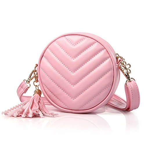 Pinky Family Girls' Purse Small Handbag Princess Crossbody Bag Kids Shoulder Purse Pink - Click to Buy