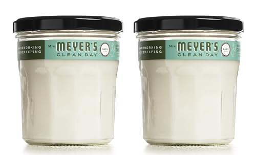 Mrs. Meyer's Clean Day Scented Soy Candle, Large Glass, Basil, 7.2 oz, (Pack of 2) - Click to Buy